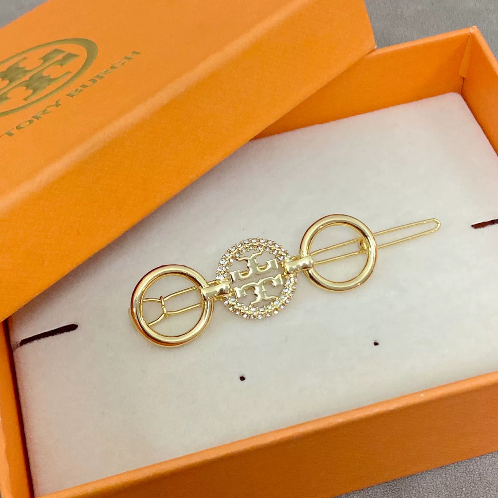 Tory Burch Round Rhinestone Hair Clip Trendy